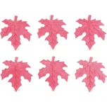 Anděl Přerov, s.ro. List dřevěný na kolíčku 6 cm, 6 ks, červený