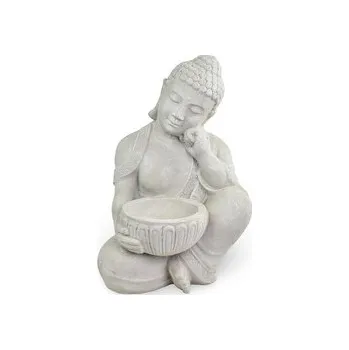 Betonová socha Buddha s mísou Alms - 55 cm