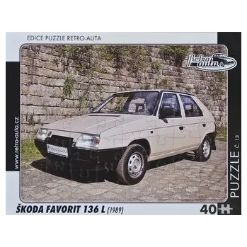 Puzzle RETRO-AUTA Puzzle č.13 Škoda Favorit 136 L (1989) 40 dílků