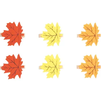 List z filcu na kolíčku 5cm 6ks