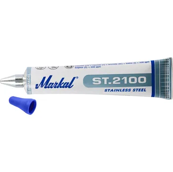 Markal popisovač nerez oceli ST 2100 v tubě 6 mm 10 ks Barva: Modrá
