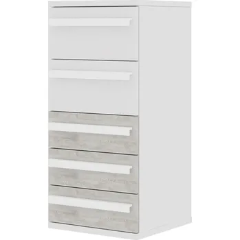 Dětská skříň Dětská komoda bílá, cascina Mety long