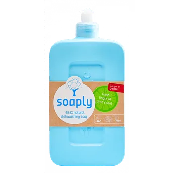 Soaply | Přírodní prostředek na mytí nádobí - limetka účinný proti mastnotě, koncentrovaný - 500 ml