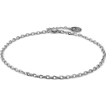 Řetízek Pánský očkový řetízek na nohu z nerezové oceli stříbrné barvy - Lucleon