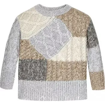 Dívčí svetr Dívčí pletený svetr Mayoral 7316-58 šedobéžový velikost 128