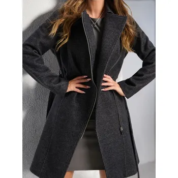 Dámský kabát Sinsay - Kabát - šedá - 711AS-90M - 711AS-90M-XS-1