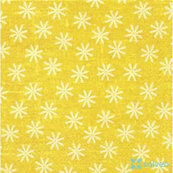 Papírový ubrousek Ubrousky Simple fleurs jaune 33 x 33 cm 20 ks