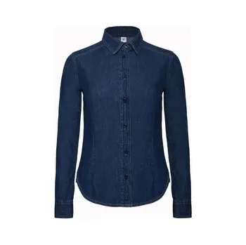 Dámská košile Košile dámská B&C Vision Denim - modrá, XL