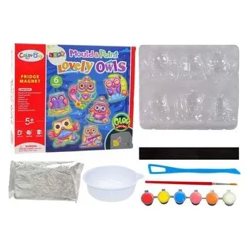 Set školních potřeb Zestaw kreatywny DIY odlew gipsowy Sowy