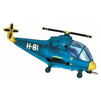 Balon foliowy Helikopter niebieski 57cm
