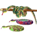 Plyšový had 230 cm mix barev