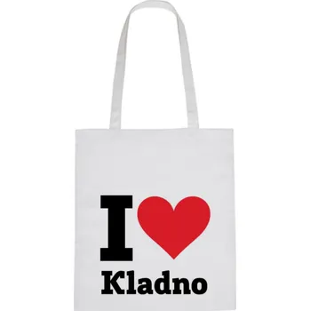 Nákupní taška Plátěná taška - I love Kladno Růžová