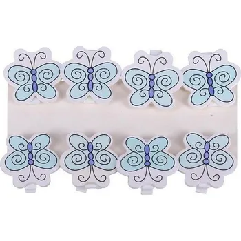 Party dekorace Kolíček Motýl 8ks