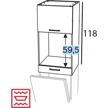 Kuchyňská skříňka Kuchyňská skříňka Mono M NWPD60.1SS/61