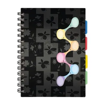 Argus Spirálový blok s rozřaďovačem černý A5