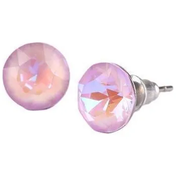 Náušnice Náušnice, fialový opál s krystaly SWAROVSKI®, 8 mm, ART CRYSTELLA 1800XKE062