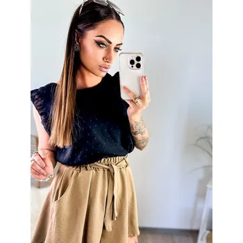 Trendy halenka v černé barvě, VELIKOST UNI ( XS, S, M )