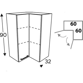Kuchyňská skříňka Kuchyňská skříňka Mono M WRP60/90