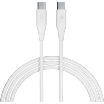 Mobilní telefon Datový kabel Allity AUC-02 USB-C/USB-C 2m 60W bílý