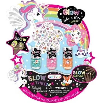Lak na nehty Sada laky na nehty s doplňky - svítící ve tmě