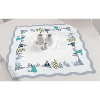 Bytový textil Dante Vánoční napron barevné stromečky 75x75