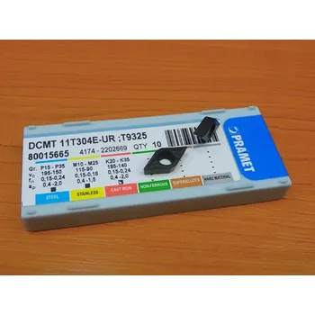 dílenský stroj Vyměnitelná břitová destička DCMT 11T304E-UR ;T9325 , PRAMET 80015665