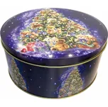 Alvarak plechová dóza kulatá Vánoční stromeček 20 cm