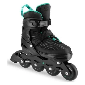 Spokey MATTY Kolečkové brusle, černo-zelené, vel. 35-38