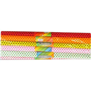 Krepový papír Krepový papír 50x200cm 10ks mix barev puntík