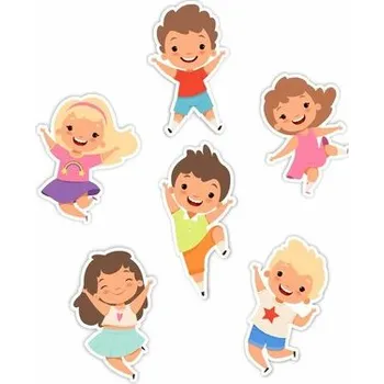 Set školních potřeb Dekoracje okienne dwustronne - Wesołe dzieci 6szt