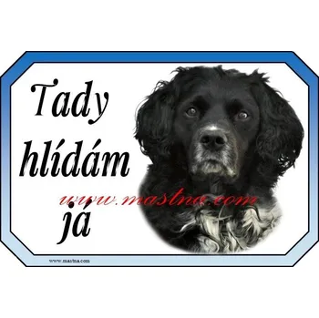 Cedulka ohař bretaňský černý - Bez samolepicí vrstvy