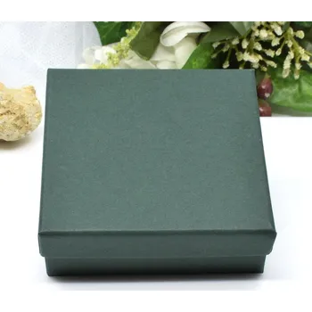 Dárková krabička 8x8 krabička střední - Tmavě zelená (Krabička (prodáváme pouze k zakoupenému šperku))