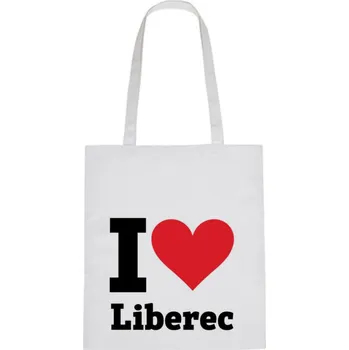 Nákupní taška Plátěná taška - I love Liberec Růžová