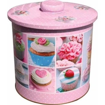 Dóza na potraviny Alvarak plechová dóza kulatá Dezerty 15,5 cm