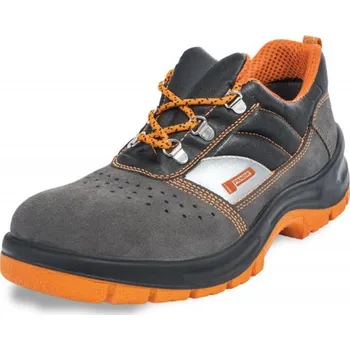 Pracovní obuv PANDA Obuv LAMBDA NEOS S1 polobotka s ocelovou špicí 0201057900035 35 Šedá/oranžová