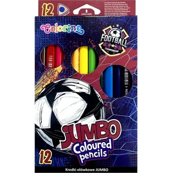 Kresba COLORINO pastelky trojhranné Football Jumbo, 12ks