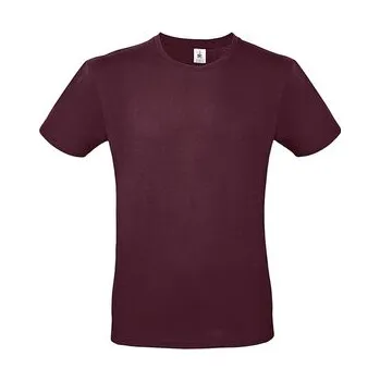 Triko pánské B&C krátký rukáv - burgundy, XXL