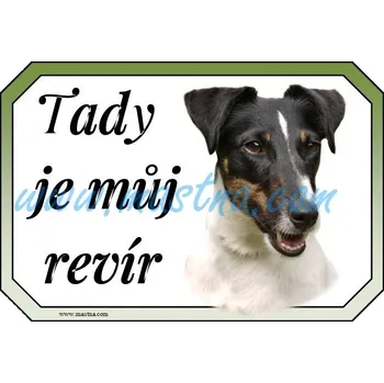 Cedulka foxteriér hladkosrstý černý 2 - Bez samolepicí vrstvy