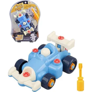 autodráha Auto formule barevná na šroubování 16cm set s nástrojem k sestavení plast