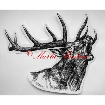 Samolepka jelen, myslivost c295 - Malá - přibližně jako pohlednice