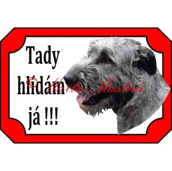 Cedulka irský vlkodav šedý 2 - Bez samolepicí vrstvy