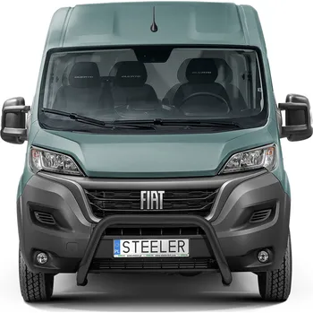 Auto-moto Přední ochranný rám nerez, Fiat Ducato, 2006-2014-2016, s EC homologací, Black (DUCATO-R0070-06-B)