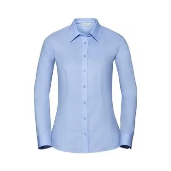 Dámská košile Košile dámská dlouhý rukáv Rusell Tailored Coolmax - modrá, 3XL (cs, Russell)