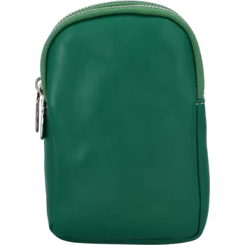 Dámské kožené crossbody pouzdro brčálově zelené - Delami Valli zelená