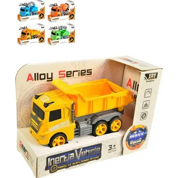 autodráha Auto barevné stavební kovové 12cm 4 druhy plast v krabici