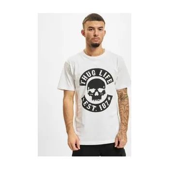 Tričko Thug Life Skull Logo - bílé, M