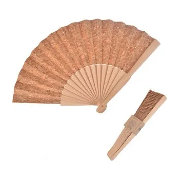 Karnevalový doplněk Vějíř korek/dřevo 23 cm