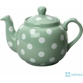 Konvice na čaj Konvice zelená, bílý puntík London Pottery 1,2 l