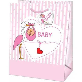 Dárková taška Alvarak Dárková taška střední Růžová s miminkem