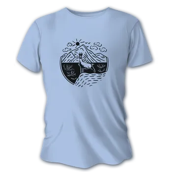 Pánské tričko Pánské lovecké tričko TETRAO kamzík - modré XL